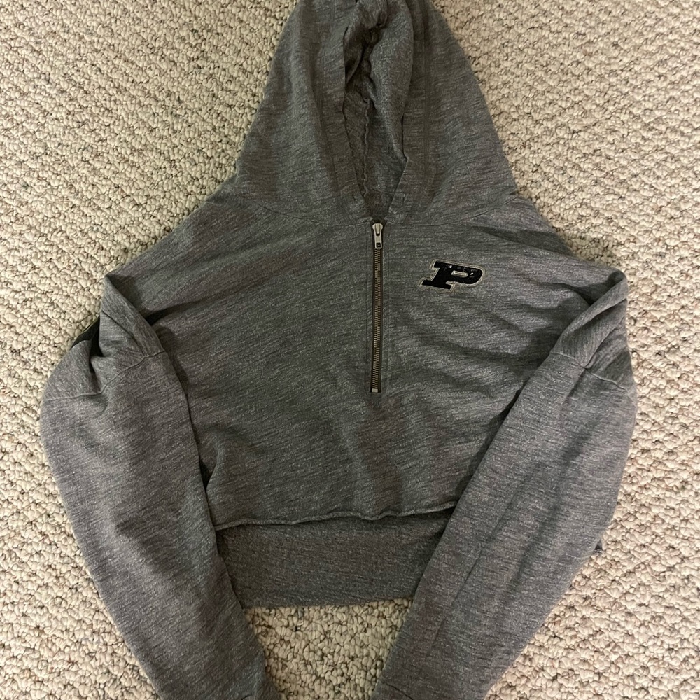 Purdue Boilers Cropped Hoodie Size S Pink